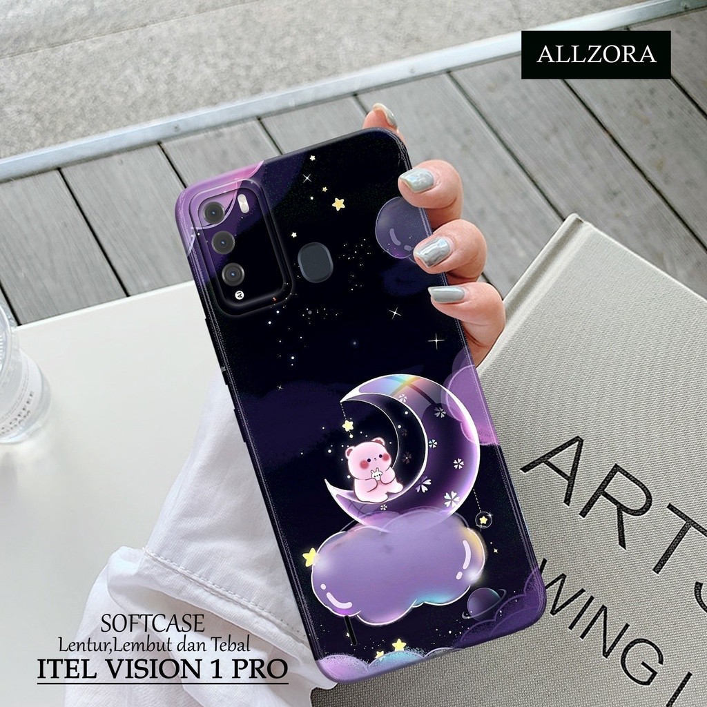 ALLZORA - เคส Itel Vision 1 Pro ล่าสุด - เคสแฟชั่นการ์ตูน - Pro Camera Softcase - เคสโทรศัพท์ Itel V