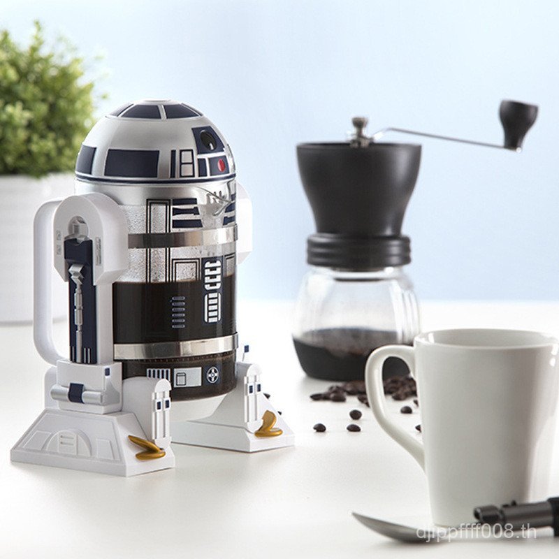 Star Wars Hand-made Thermos หม้อในครัวเรือน Mini เครื่องชงกาแฟ Moka Robot R2D2 French Press หม้อกาแฟ