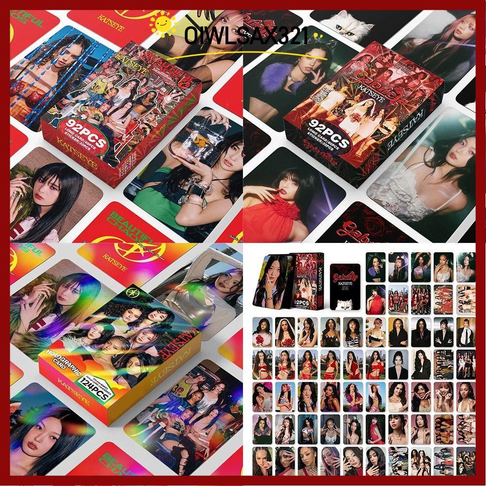 OIWLSAX321 92/124 ชิ้น KATSEYE การ์ดรูปถ่าย Lomo, BEAUTIFULCHAOS HD พิมพ์ KATSEYE อัลบั้ม LOMO การ์ด