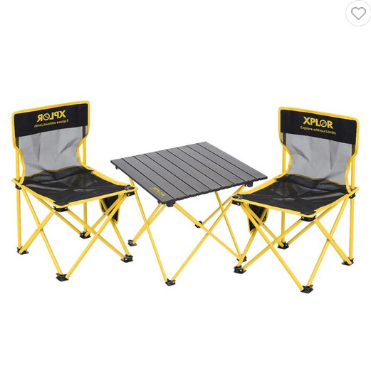 ชุดสนามแคมป์ปิ้ง 2 ที่นั่ง SPRING XPLOR สีดำ/เหลือง