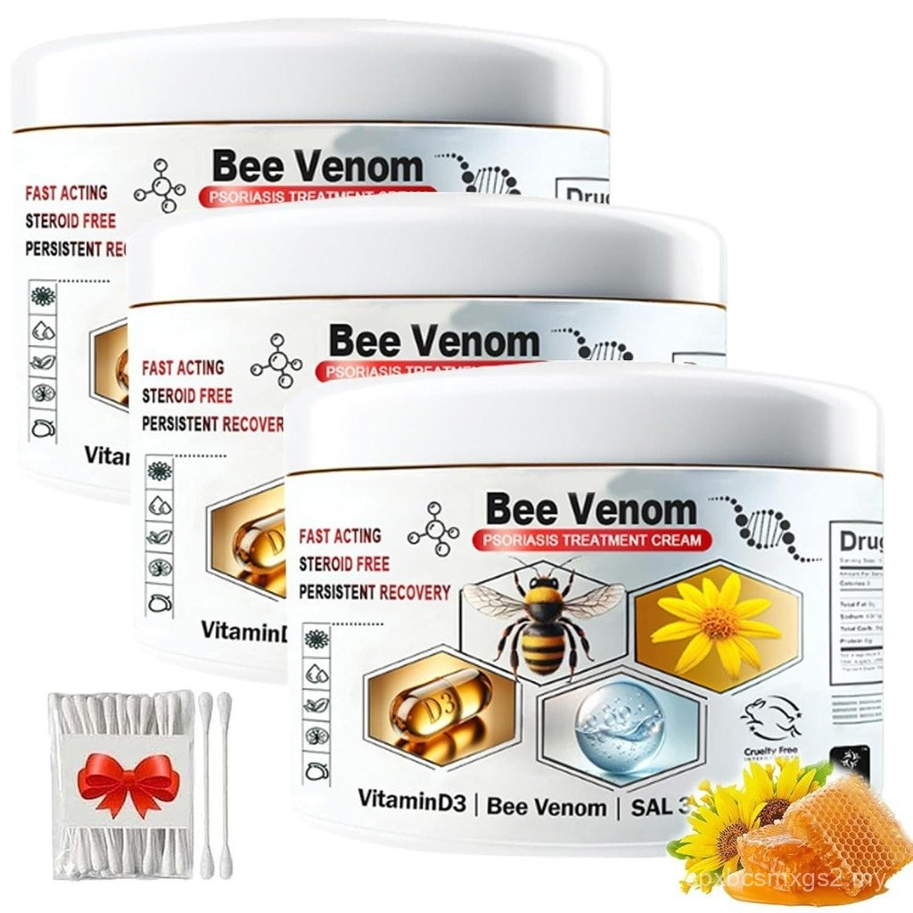 Todahof Bee Venom, TODAHOF Bee Venom Cream, สําหรับทุกสภาพผิว (3 ชิ้น)