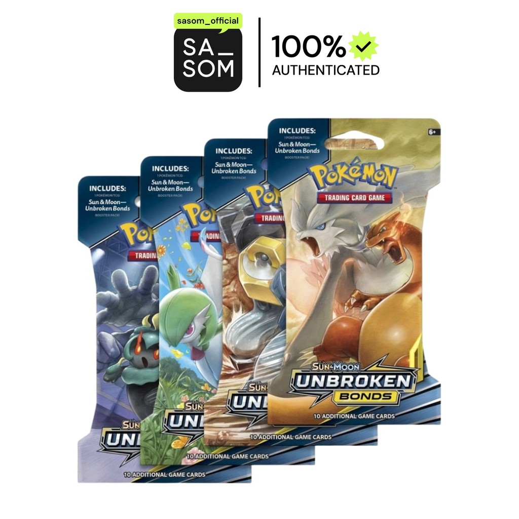Pokemon Sun & Moon Unbroken Bonds Sleeved Booster Pack (Random Art Package) (EN) | ของแท้ ตรวจสอบโดย