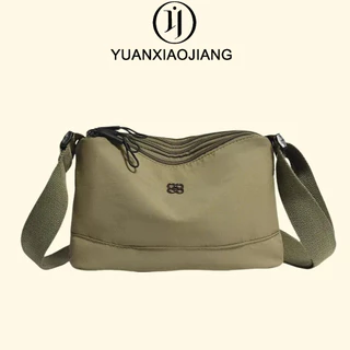 กระเป๋าสะพายข้าง เรียบง่าย สีพื้น กระเป๋าสตรี สไตล์ลำลอง ความจุมาก หลายช่อง กระเป๋าสะพายไหล่