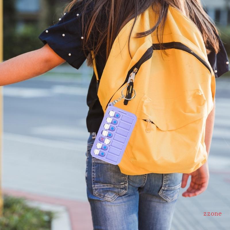 Zzz Daily Schedule Keyring Chore Chart พวงกุญแจผู้สูงอายุ Reminder Board พวงกุญแจรถ Daily Plan Board