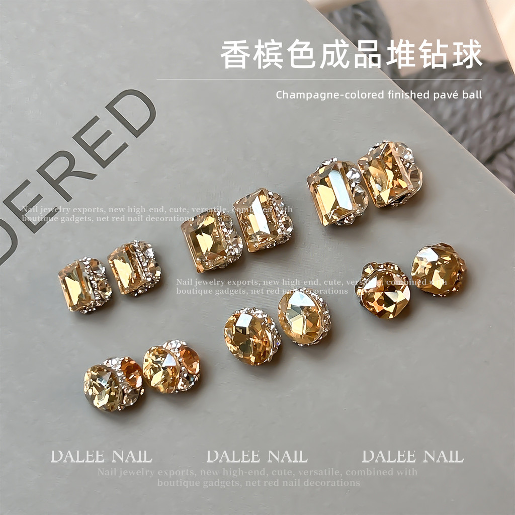 สีแชมเปญผลิตภัณฑ์สําเร็จรูป Pile Diamond Ball Full Diamond กระพริบ Pigeon Egg Rock Candy Fat Square 