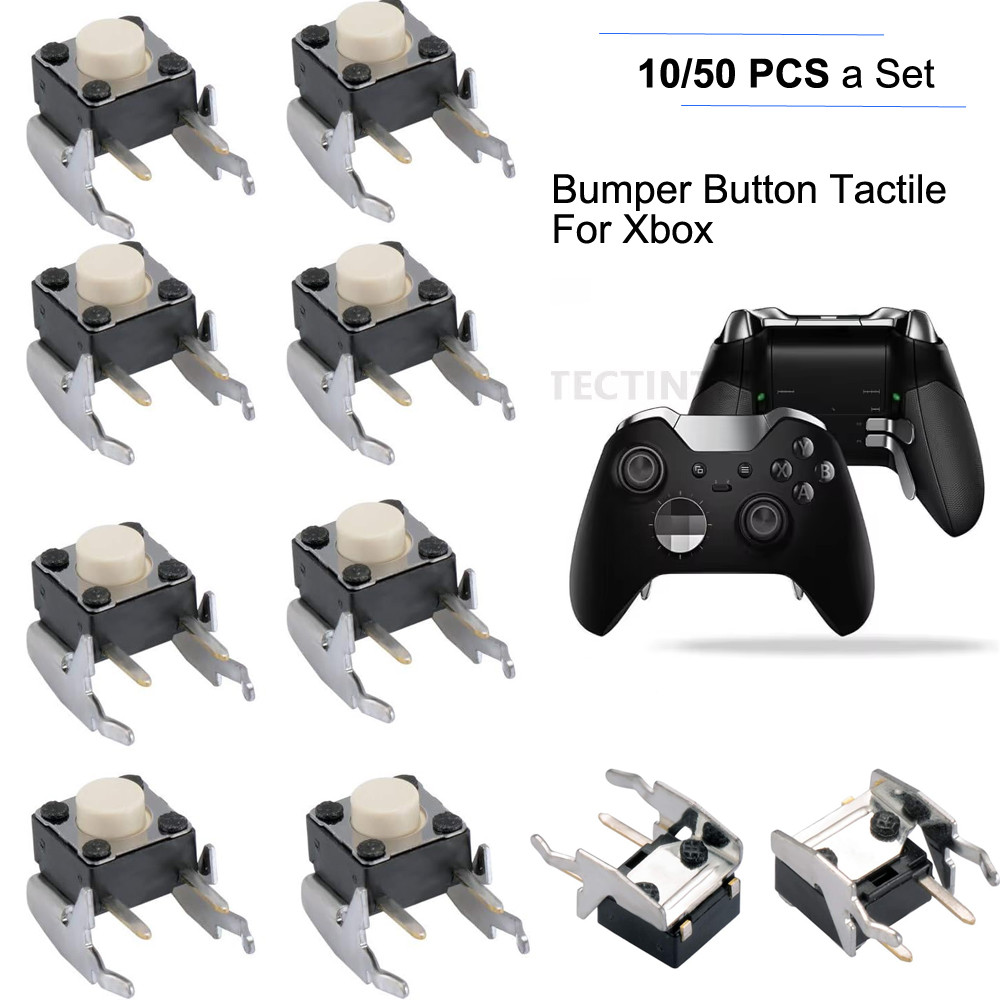 10/50 ชิ้นเปลี่ยน RB LB กันชนสัมผัสปุ่มสวิทช์สําหรับ Xox 360/Xbox Series X/S Xbox One S/X Elite Controller Fix Kit
