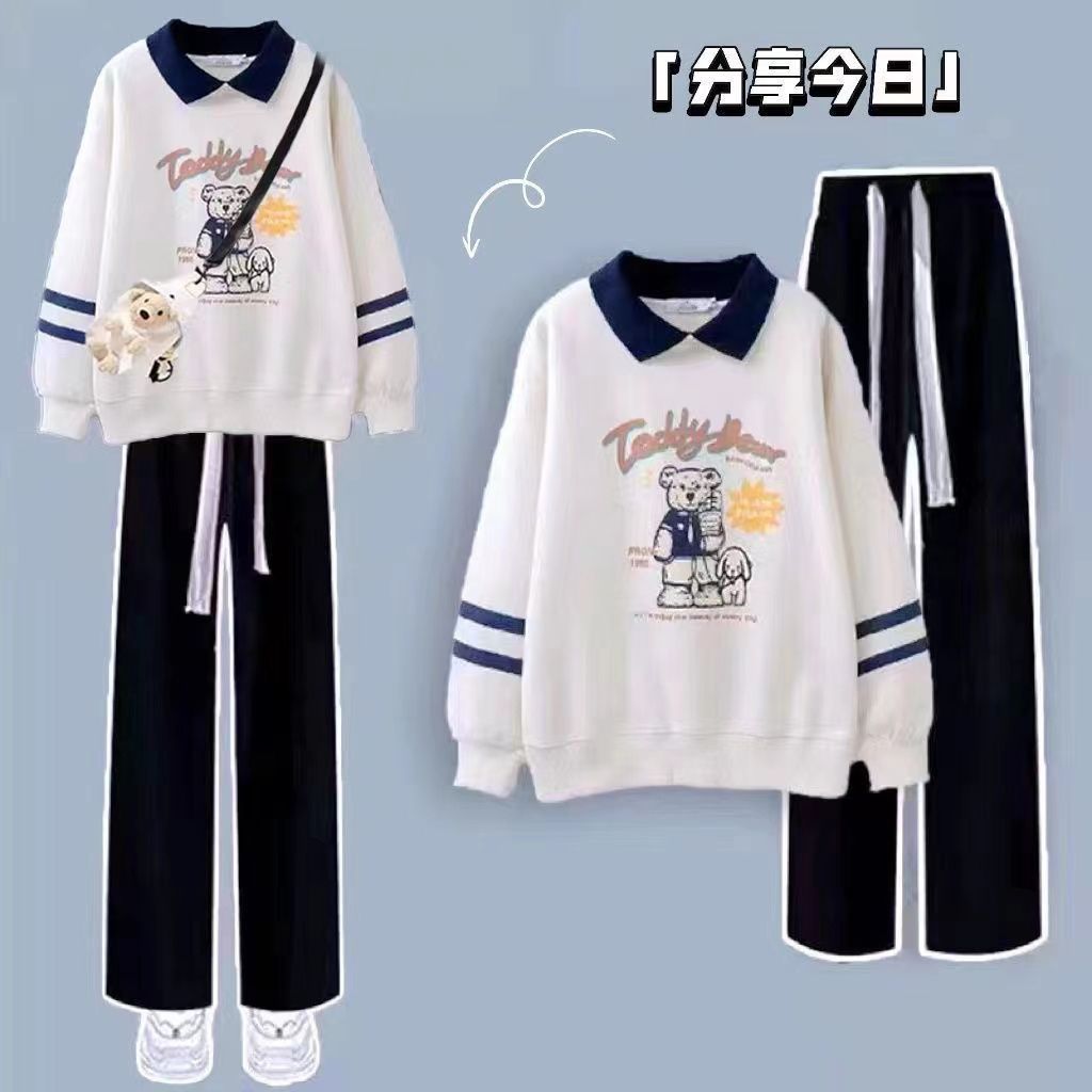 【11.11优惠大促】多巴胺儿童可爱休闲时尚套装女大童秋季童装长袖卫衣阔腿裤两件套fadacai666.thfadacai666th20251107