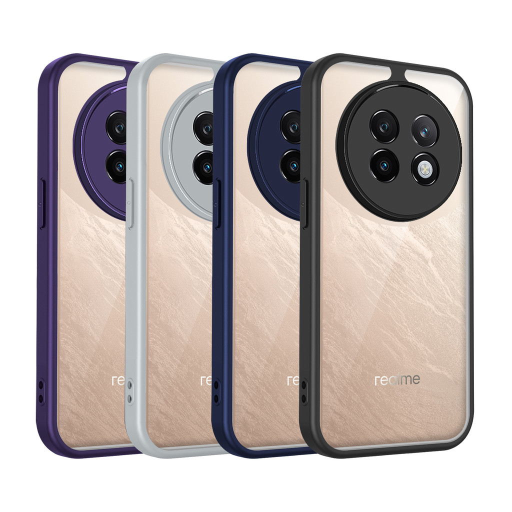 เคส Realme 12X 5G ปลอกหรูหรา Frosted โปร่งใสสําหรับ Realme 12X 5G เคสโทรศัพท์