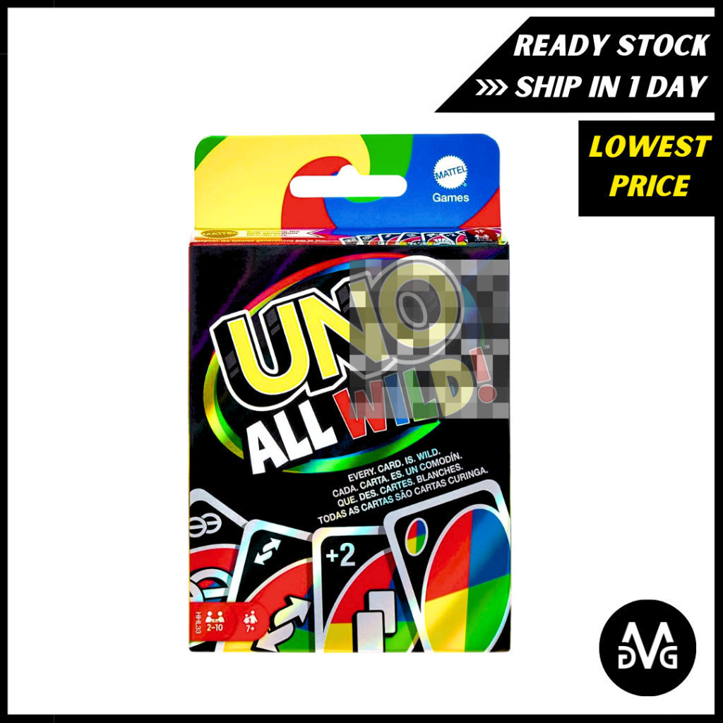 Uno All Wild Card Game For Friends Family Uno Collection Flex Flip No Mercy Minecraft Party Board Ga