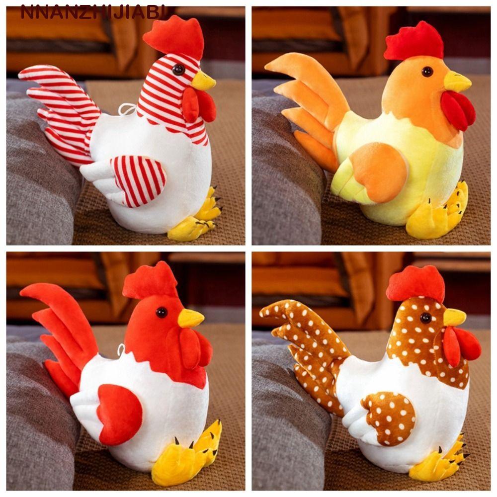 หนานเจียบี ไก่ของเล่นตุ๊กตา,นุ่มยัดไส้เจี๊ยบหมอนนุ่ม,หมอนนอนจําลองสัตว์สมจริงไก่น่ารักเจี๊ยบยัดตุ๊กตาตกแต่งห้อง
