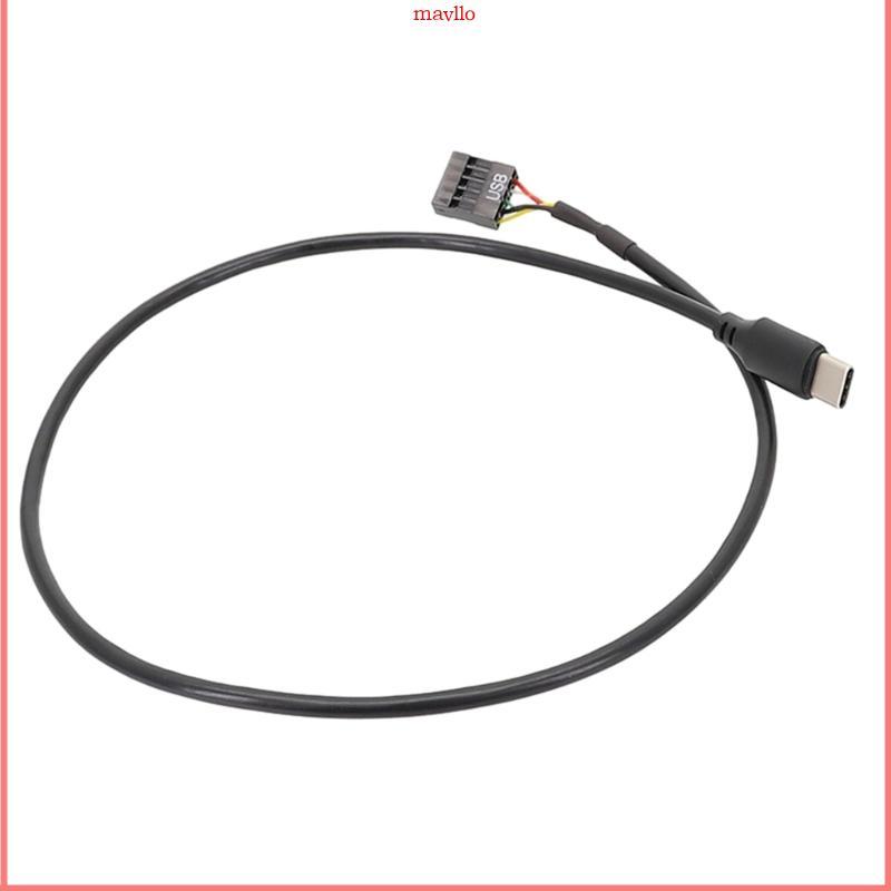 MAVLLO Speed USB 9Pin to Type C Adapter Shielded for Transmission สาย USB Type C