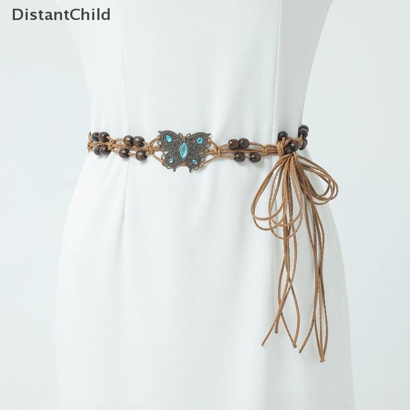 ดีเอสที สไตล์โบฮีเมียนน้ําทอสไตล์ชาติพันธุ์ลูกปัดไม้เข็มขัดผู้หญิงสบายๆวันหยุดสไตล์เอวเชือก ดีเอสเอส - รูปที่ 3