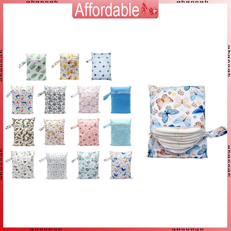 Baby Diaper Bag Cartoon Print Wet Dry Nappy  Handbag Stroller Carry Pack