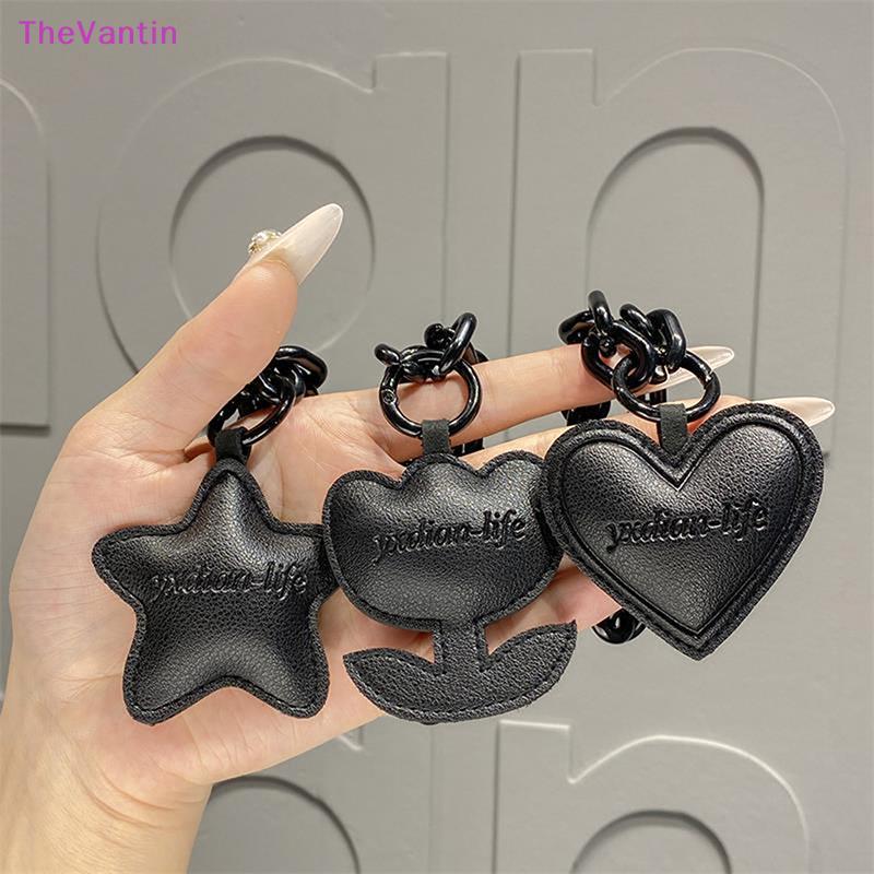 TheVantin Dark Wind อินเทรนด์หนัง Love ดาวห้าแฉกดอกไม้พวงกุญแจจี้แฟชั่นรถพวงกุญแจกระเป๋าแขวนเครื่องป