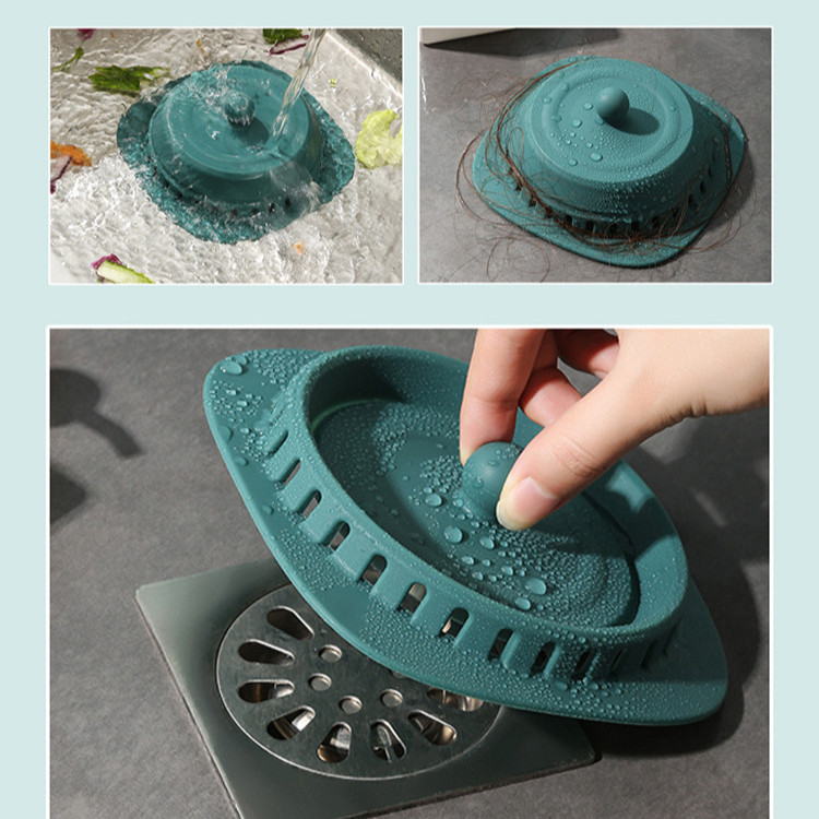 ดับกลิ่น ฝาครอบท่อระบายน้ำ ดับกลิ่น คุณสมบัติกันลื่นที่ดี แก๊ส ต่อต้านกลิ่น ปลอดภัยและถูกสุขลักษณะ ฝาปิดท่อระบายน้ำปิดสนิทป้องกันกลิ่น ท่อระบายน้ำซิลิโคนพับได้ - รูปที่ 4