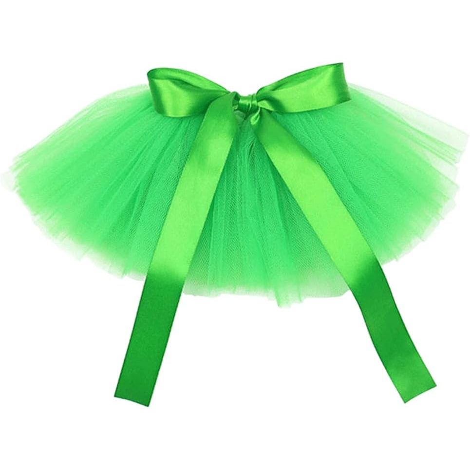 St Patricks Day Dog Costumes Green Dog Tutu Skirt Irish Day Pet Skirt Festive Mesh Tutu for Party Pe