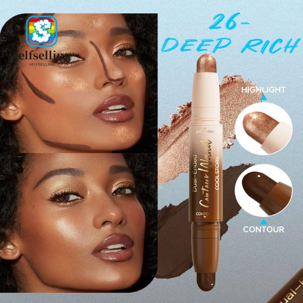 SELFS Bronzer Sticks, No Transfer Nuetral Nude & Beige ครีม 2 in 1 ครีมคอนซีลเลอร์ Stick, ผู้หญิงควา