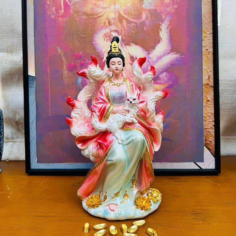 九 fox หลังคา fox UKI fox tailed One-Tail Fox Empress Nine-Tail Fox ตกแต่ง Tang รูปปั้นแขก20251114