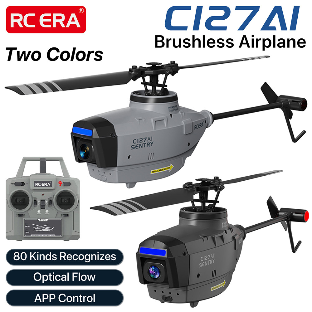 5G/WIFI RC ERA C127AI Brushless Helicopter - 80 Kinds Recognition + APP Control | Optical Flow Posit