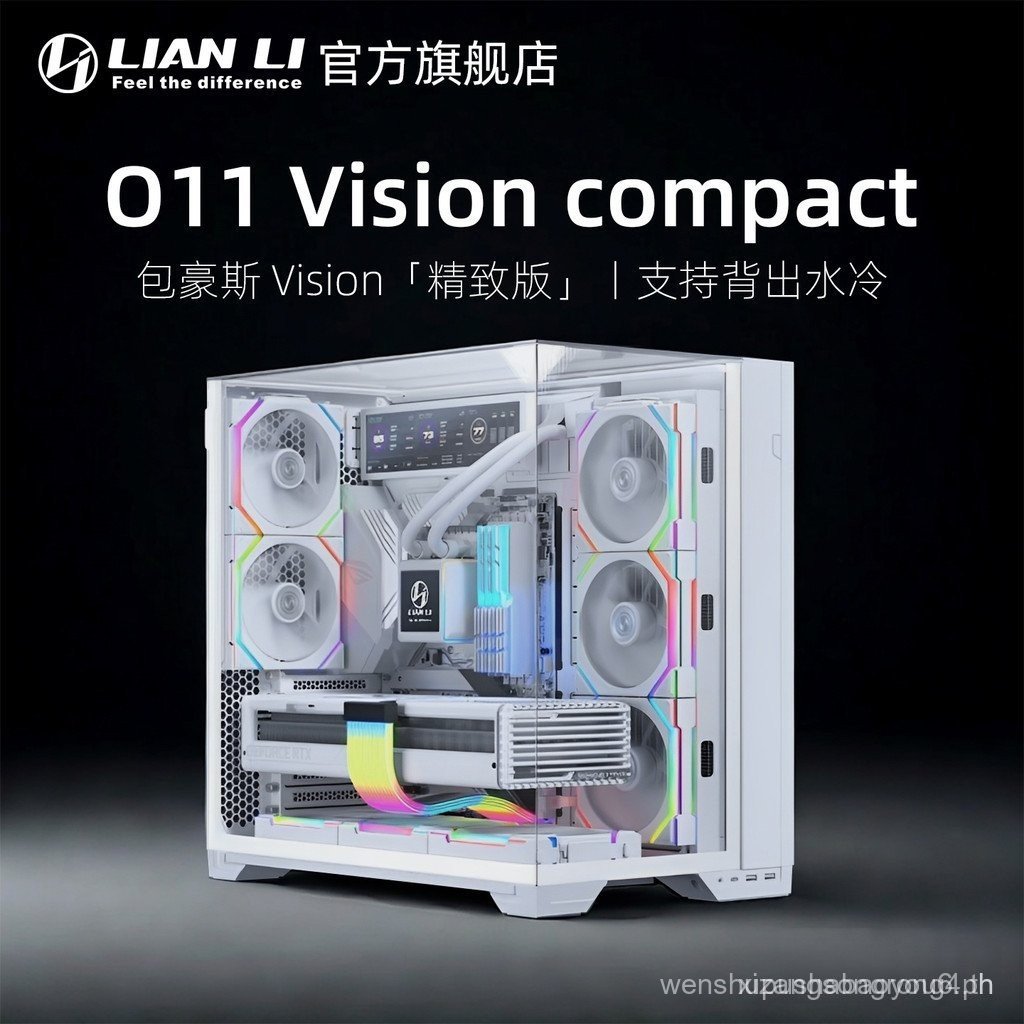 Lian-Li เคสคอมพิวเตอร์ Bauhaus O11 Vision ขนาดกะทัดรัดรุ่นประณีต Ocean View Desktop Case