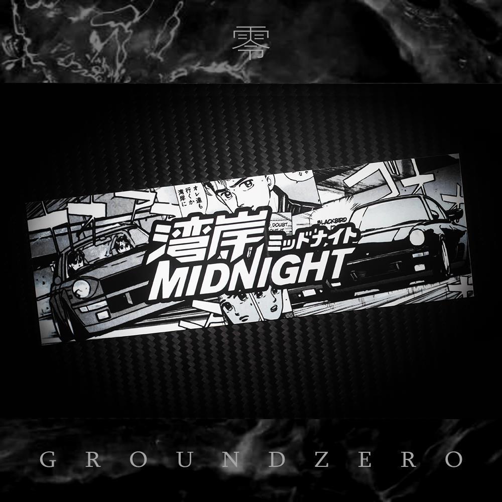 Original กล่องสติกเกอร์ JDM ดัดแปลงสติกเกอร์รถ WANGAN WANGAN MIDNIGHT LOGO สติกเกอร์สร้างสรรค์ Scrat