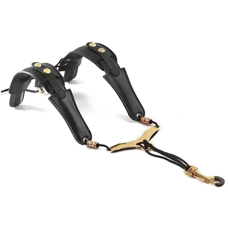 Yamaha Saxophone Strap Double Shoulder หนัง คุณภาพสูง สำหรับแซกโซโฟนทุกรุ่น