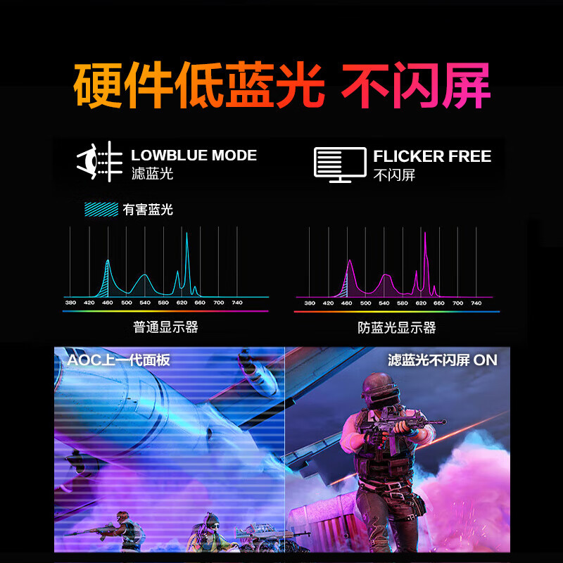 [คําบรรยายข้าราชการ 15%] AOC 24 นิ้ว 240Hz Display High Swip Gaming Game Screen 24G10ZE