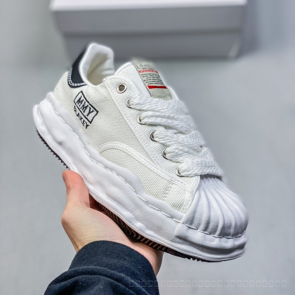 Mihara Kangyu MMY รองเท้าผ้าใบผู้หญิง สไตล์เหมือนไอศกรีม มีส้นเพิ่มความสูงและ.SOLED DADDY