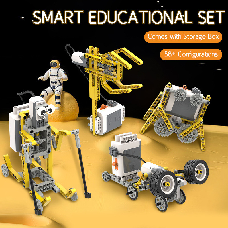 เข้ากันได้กับเลโก้ 9686 บล็อกตัวต่อชุดการศึกษาวิทยาศาสตร์หลายรุ่นหุ่นยนต์ตํารากลุ่มพลังงานกลของเล่นเ