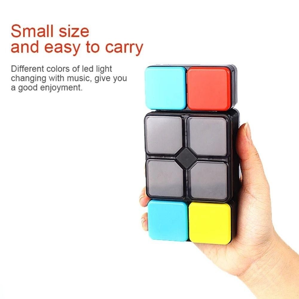 USNOW Electronic Magic Cube Memory Game Plastic Led Light Glow Music Magic Cube Flipslide Puzzle Game Change Match Intelligence Kids Toy - รูปที่ 5