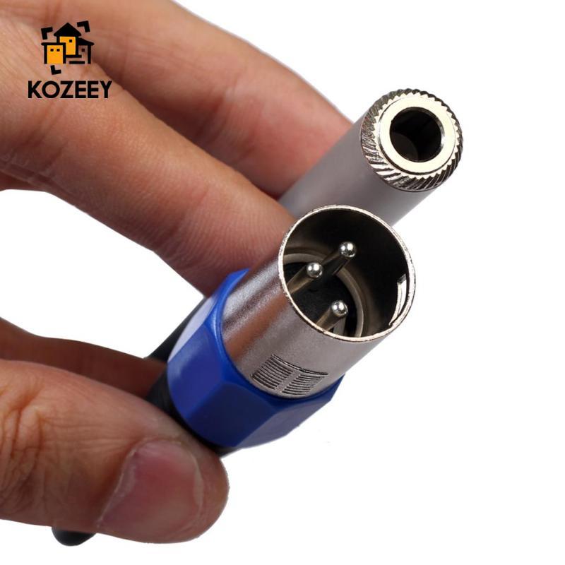 [KOZEEY] 3-Pin XLR Male to 1/4 6.35mm Female Audio Cable Mic Adapter 1ft Male Cord