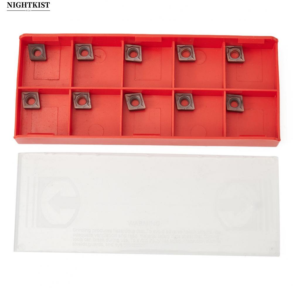 คาร์ไบด์แทรก CVD ดีบุก Al2O3 TICN Indexable แทรก 10 ชิ้น Sharp ทนทาน