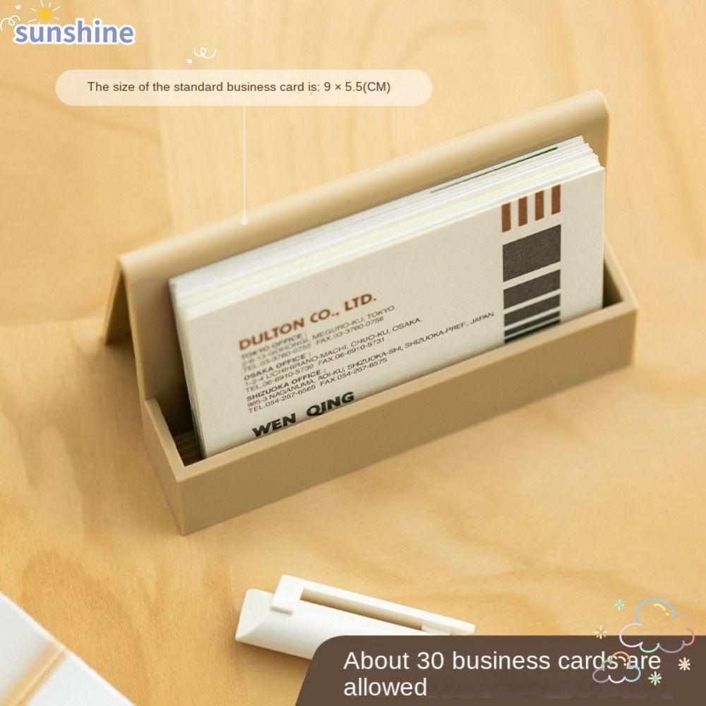 SSUNSHINE Business Card , Simple Location Card Organizer Desktop Shelf Box, Creative Durable Storage