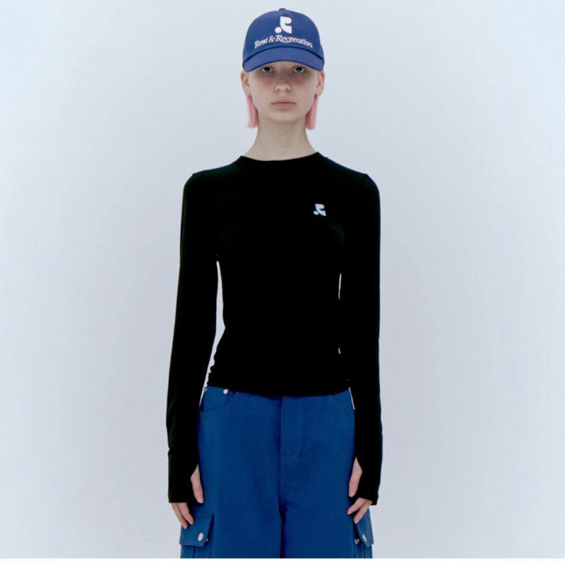 🚗พร้อมส่ง👚Rest&Recreation RR เสื้อยืดแขนยาวแบบสวมทับลำลอง