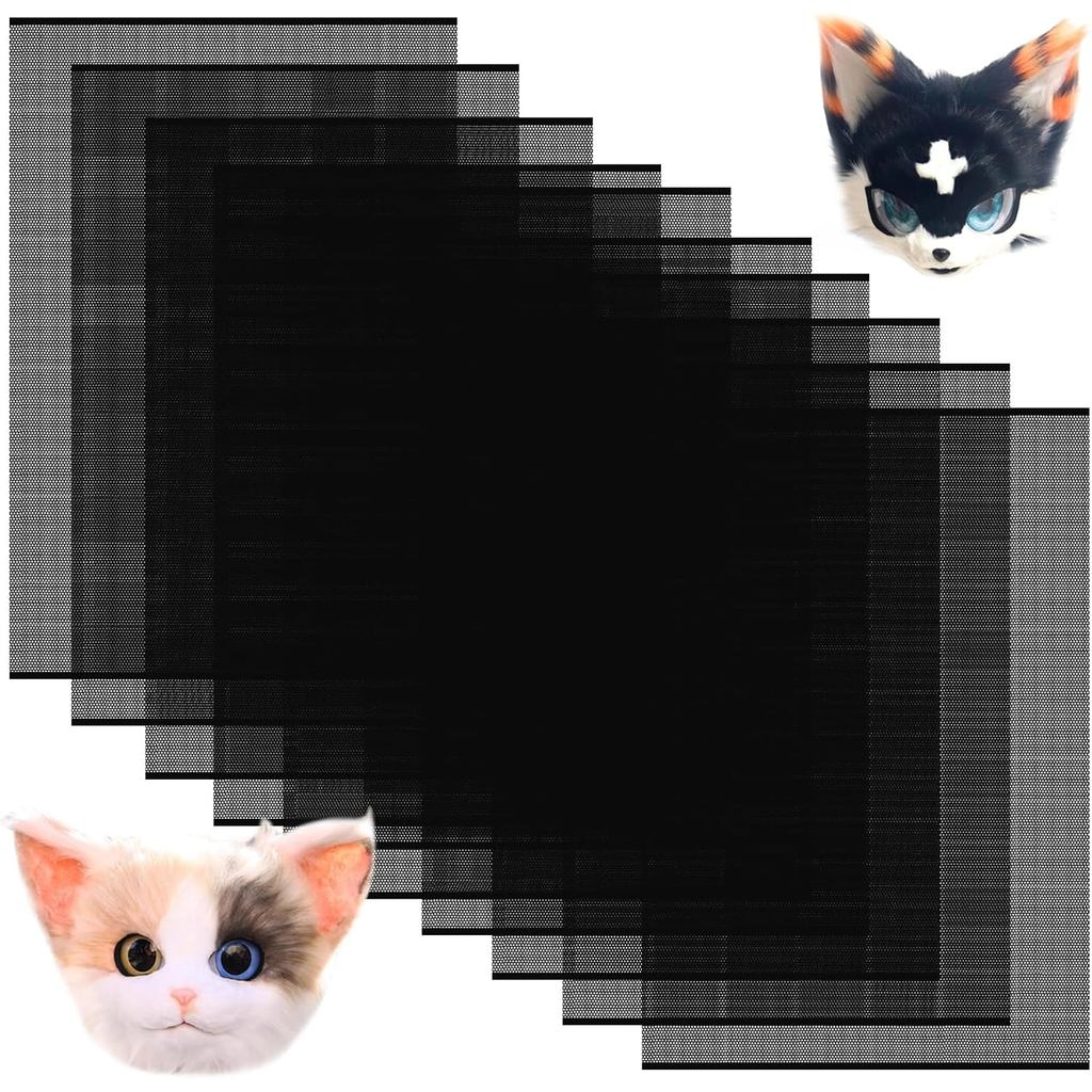 แผ่นตาข่ายพลาสติก 0.5 มม. สีดำ ขนาด 11.8 x 7.87 นิ้ว สำหรับทำหน้ากากและอุปกรณ์ Fursuit