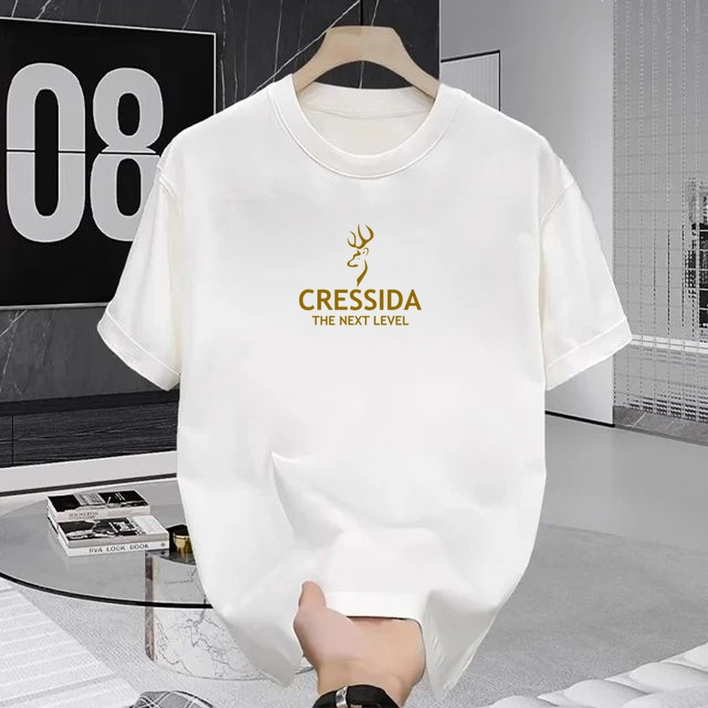 Cresida The Gold Motif เสื้อยืดแขนสั้นผู้ชายและผู้หญิง SML XL XXL 3XL 4XL 5XL Premium Unisex