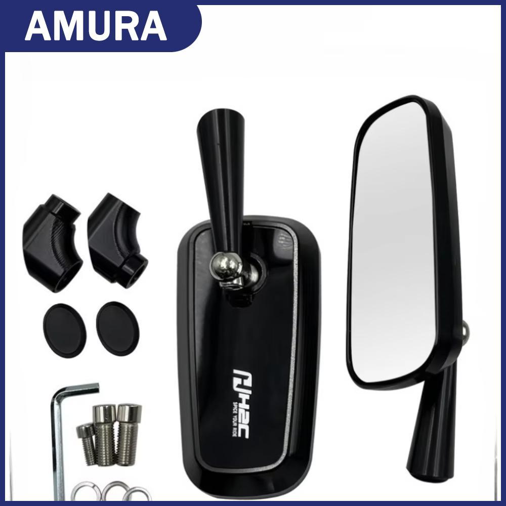AMURA กระจกมองหลังรถจักรยานยนต์, อลูมิเนียมอัลลอยด์ CNC กระจกมองข้างรถจักรยานยนต์, Universal Wide An