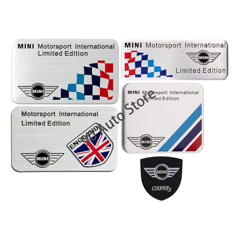 โลหะรถป้ายสติกเกอร์อัตโนมัติด้านหลังป้ายสัญลักษณ์ Trunk Scratch Blocking Decal สําหรับ MINI Cooper R