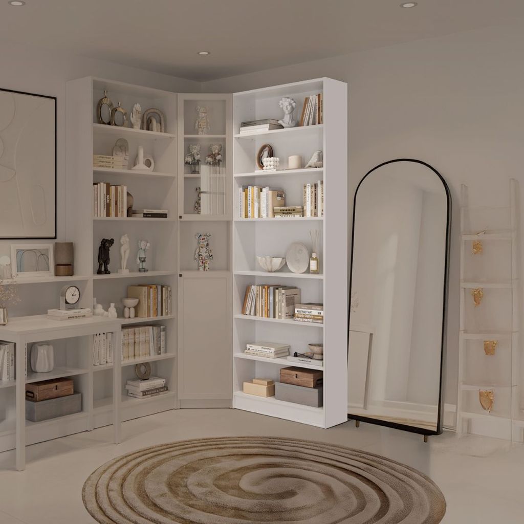 SB Design Square ตู้เก็บของ ขนาด 80 ซม. รุ่น Trixx (ไม่มีหน้าบาน) สีขาว (80x28x230 ซม.)  แบรนด์ SB FURNITURE