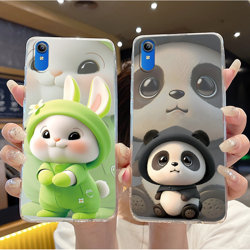 เคสโทรศัพท์สําหรับVivo Y91C/Y91i (India)/Y1S 1820 1992 กันกระแทกTPU Softโปร่งใสเชลล์ใหม่โรแมนติกแสงจ