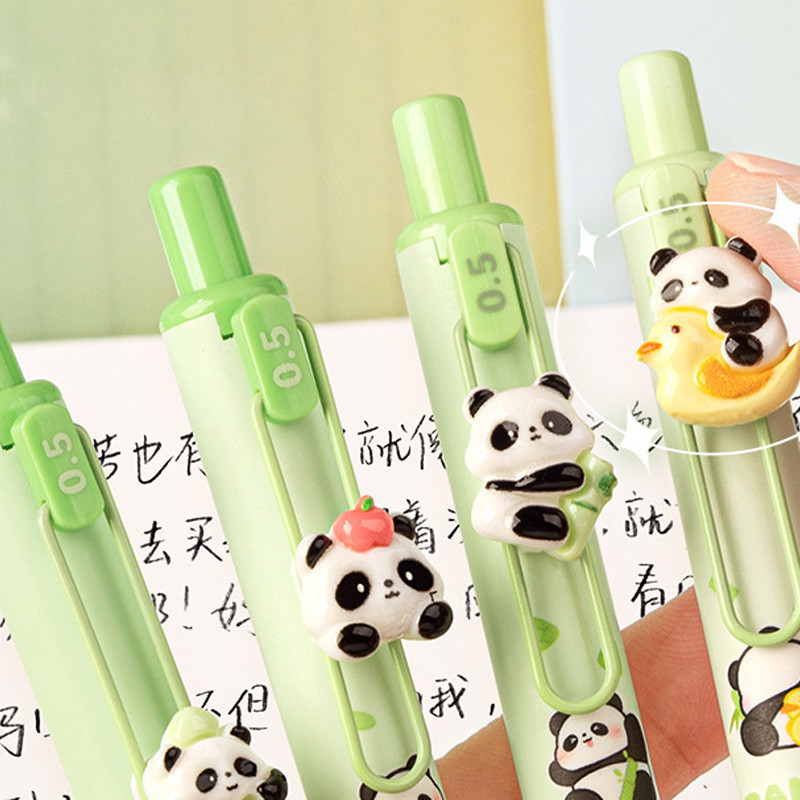 🔥จัดส่งจากกรุงเทพ🔥กล่องปากกาเทอร์มอลลบได้ 4 ด้าม ดีไซน์หัวตุ๊กตาสุดน่ารัก พร้อมหมึกสีน้ำเงินคริสตัล และปุ่มกด - รูปที่ 3