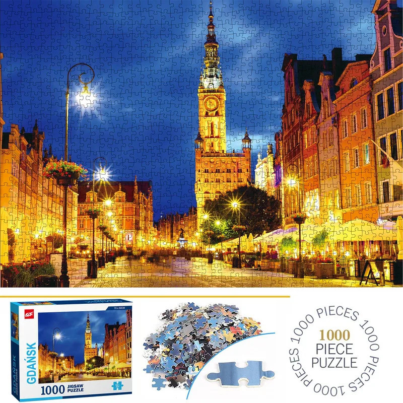 1000 Pieces Gdansk Jigsaw Puzzles for Adults Home Decor Games Family Fun Floor Puzzles Educational T