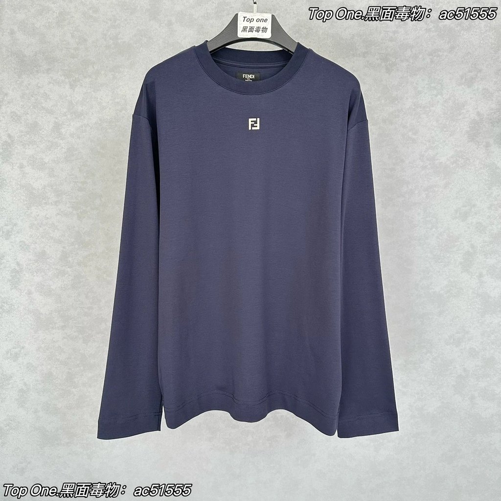 เสื้อยืดแขนยาวคอกลม Fendi สำหรับทุกเพศ
