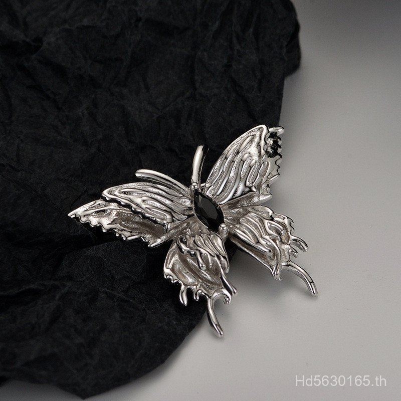 เงินสเตอร์ลิง Alien หญิง S925 เข็มกลัดไม่สม่ําเสมอเกาหลีรุ่นเข็มกลัด Niche ผีเสื้อ Designer สไตล์ D1