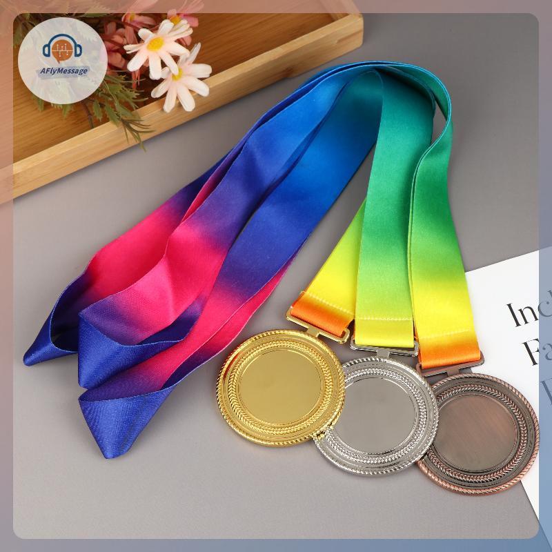 AFl เหรียญรางวัลโลหะพร้อมริบบิ้นคอ Gold Silver Bronze สไตล์สําหรับกีฬาวิชาการหรือเส้นผ่านศูนย์กลางกา