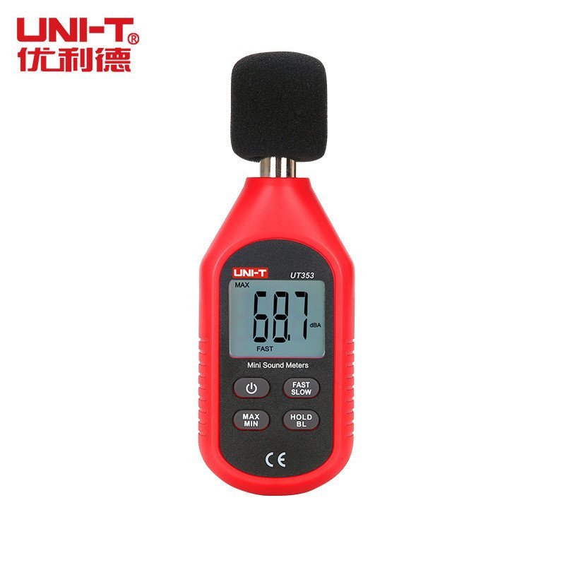 ไมโครโฟนวัดเสียง UNI-T/เครื่องทดสอบ UT-353 ขนาดเล็ก UT353 แบบคอนเดนเซอร์ UNI-T AW9Z
