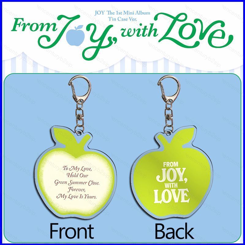 G2P สีแดงกํามะหยี่ Joy อะคริลิคพวงกุญแจ First Mini อัลบั้มจาก JOY พร้อม Love จี้ดาวอุปกรณ์เสริม P2G