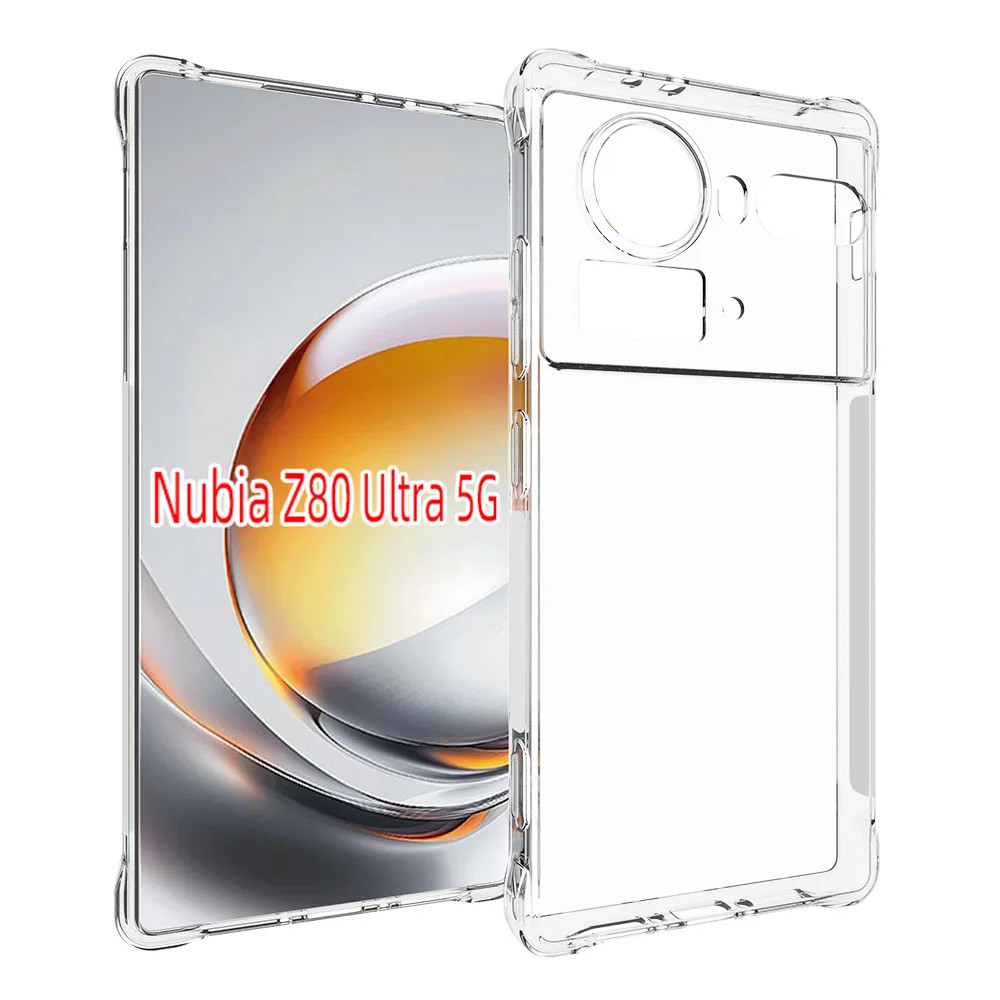 สําหรับ ZTE Nubia Z80 Ultra NX741J กรณีกันกระแทก Clear Air Cushion ซิลิโคน TPU ถุงลมนิรภัยปกหลังสําห