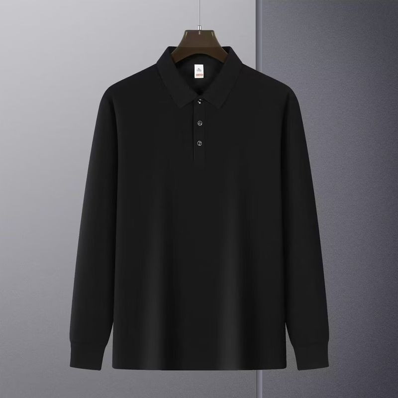 เสื้อโปโลธุรกิจแขนยาวฤดูใบไม้ร่วง สไตล์ดี ทรงหลวมสำหรับสวมใส่ทั่วไป