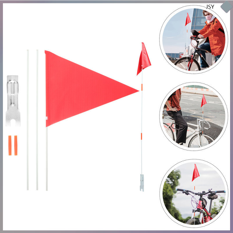 Cycle Flag Safety Bike Banners Wind-resistant Cycling Kids Flags 2 ชุดมิถุนายนhaoyip